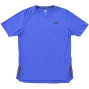 Q Speed ジャカードショートスリーブTシャツ MT23281 マリンブルー(MIB) XLサイズ [ランニングウェア シャツ メンズ]