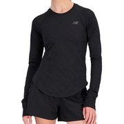 Q Speed ジャカードロングスリーブTシャツ WT31282 ブラック(BK) Sサイズ [ランニングウェア シャツ レディース]