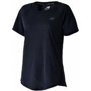 Q Speed ジャカードショートスリーブTシャツ WT23281 ブラック(BK) Lサイズ [ランニングウェア シャツ レディース]