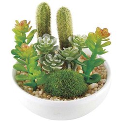 人工観葉植物 消臭アーティフィシャルグリーン サキュレントリフレリウム M 丸型 A KH-60987