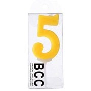 B75010705YL [ナンバーキャンドル ろうそく 数字 パステル 5番]