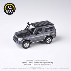 PA-65562 1/64 トヨタ ランドクルーザー 71 2014 SWB Graphite グレー RHD [ダイキャストミニカー]