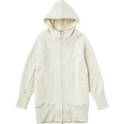 カラードコットン 裏毛ジップ前開きパーカー IVORY L