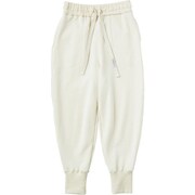 カラードコットン 裏毛裾リブパンツ Mサイズ アイボリー