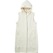カラードコットン 裏毛ロングジレ Lサイズ アイボリー