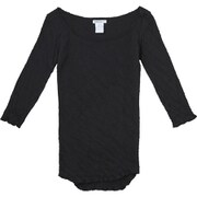 インナー用Tシャツ 綿 カシミヤ 丸胴インナーTシャツ Sサイズ チャコール
