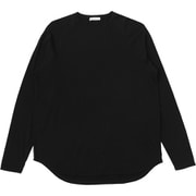 インナー用Tシャツ 綿 カシミヤ ローズペトール加工ラグランTシャツ Lサイズ 黒