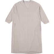 ワンピース 綿 カシミヤ パイルVネックワンピース Mサイズ ベージュ