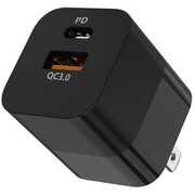 コンパクトUSB充電器 USB PD対応 最大33W USB Type-C ＆ Type-A 2ポート搭載 SHO-U33