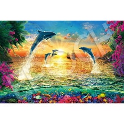 13-051s 光るパズル MARINE ART ジェニファー・スタジオ ゴールデン セーリング [ジグソーパズル 1000ピース]