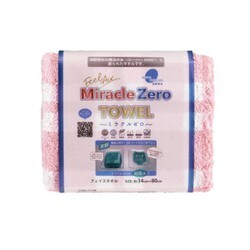 Miracle ZERO ギンガムチェック フェイスタオル ピンク 810839