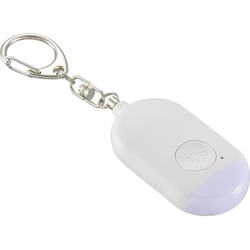 充電式LEDミニライト 防犯アラーム付 90dB KH-SOS1-W