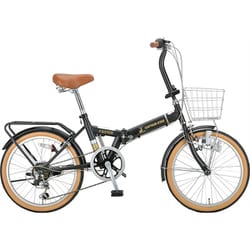 折りたたみ自転車 ファスターFDB206 20インチ 外装6段変速 マットブラック YG-1435
