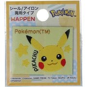 PWS001 [ポケットモンスター 織りシールワッペン ピカチュウ]