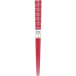 箸 ピース 19.5cm レッド 抗菌仕上げ 食洗機対応