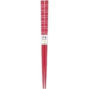 箸 ピース 19.5cm レッド 抗菌仕上げ 食洗機対応