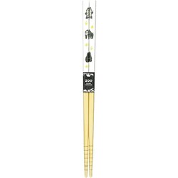 箸 白竹 動物ランド 19.5cm ゴリラ 白 食洗機対応