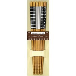 IRODORI WAZEN 来客箸 22.5cm 3膳 モノクロ 食洗機対応