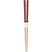 とんぼ玉 浮き丸 箸 23cm モダン 赤茶 食洗機対応