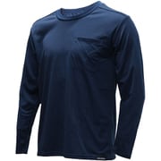 SSG-016 [消臭元 肩補強長袖Tシャツ 丸首 M ネイビー]