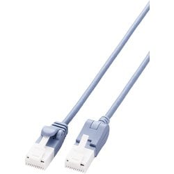 LANケーブル Cat6A準拠 1m スリム タテスイング×ストレート 高速 10Gbps ストレート 爪折れ防止 イーサネットケーブル RoHS指令準拠 ブルー LD-GPATSV/BU10