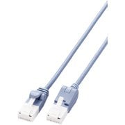LANケーブル Cat6A準拠 1m スリム タテスイング×ストレート 高速 10Gbps ストレート 爪折れ防止 イーサネットケーブル RoHS指令準拠 ブルー LD-GPATSV/BU10