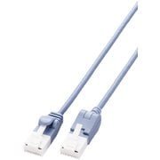 LANケーブル Cat6A準拠 2m スリム タテスイング×ストレート 高速 10Gbps ストレート 爪折れ防止 イーサネットケーブル RoHS指令準拠 ブルー LD-GPATSV/BU20