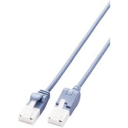 LANケーブル Cat6A準拠 3m スリム タテスイング×ストレート 高速 10Gbps ストレート 爪折れ防止 イーサネットケーブル RoHS指令準拠 ブルー LD-GPATSV/BU30