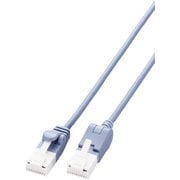LANケーブル Cat6A準拠 5m スリム タテスイング×ストレート 高速 10Gbps ストレート 爪折れ防止 イーサネットケーブル RoHS指令準拠 ブルー LD-GPATSV/BU50