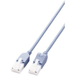 LANケーブル Cat6A準拠 10m スリム タテスイング×ヨコスイング 高速 10Gbps ストレート 爪折れ防止 イーサネットケーブル RoHS指令準拠 ブルー LD-GPATWV/BU100