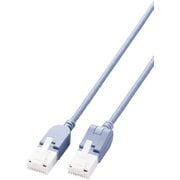 LANケーブル Cat6A準拠 10m スリム タテスイング×ヨコスイング 高速 10Gbps ストレート 爪折れ防止 イーサネットケーブル RoHS指令準拠 ブルー LD-GPATWV/BU100