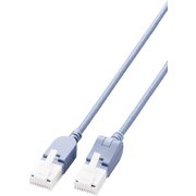 LANケーブル Cat6A準拠 2m スリム タテスイング×ヨコスイング 高速 10Gbps ストレート 爪折れ防止 イーサネットケーブル RoHS指令準拠 ブルー LD-GPATWV/BU20