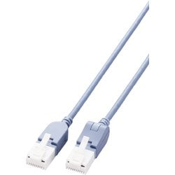 LANケーブル Cat6A準拠 5m スリム タテスイング×ヨコスイング 高速 10Gbps ストレート 爪折れ防止 イーサネットケーブル RoHS指令準拠 ブルー LD-GPATWV/BU50