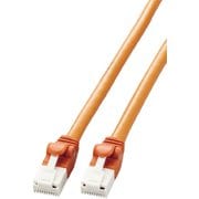 LANケーブル CAT6A 3m 高速 10Gbps ストレート 爪折れ防止 RoHS指令準拠 オレンジ LD-GPAT/DR3/RS