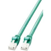 LANケーブル CAT6A 5m 高速 10Gbps ストレート 爪折れ防止 RoHS指令準拠 グリーン LD-GPAT/GN5/RS