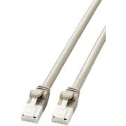 LANケーブル CAT6A 2m 高速 10Gbps ストレート 爪折れ防止 RoHS指令準拠 ライトグレー LD-GPAT/LG2/RS