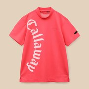 CWA23M C23134118 1100 M RD [ゴルフシャツ メンズ ロゴプリントカノコ半袖モックネックシャツ Mサイズ レッド]