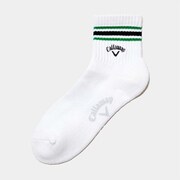 CWA23M C23193106 1030 [ゴルフソックス メンズ ロゴショートソックス 25～27cm ホワイト]