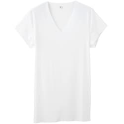 YG 脇パッド付きVネックTシャツ（深めのV首）（短袖） L ホワイト YV1912Y