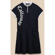 CWA23L C23129202 1120 L NV [ゴルフウェア レディース クローズドメッシュワンピース Lサイズ ネイビー]