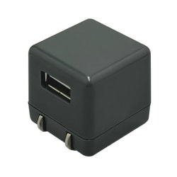 USB1ポート小型AC充電器 GY 1A AKJ-ECUBE1 GY
