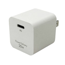 PD20W USB1ポートAC充電器 WH AKJ-E20WPD1 WH