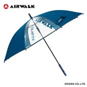 子供用傘 AIRWALK 55cm ジャンプ式 透明窓付き ロゴプリント付 お名前ネーム付き NV 11923