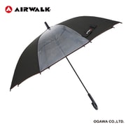 子供用傘 AIRWALK 58cm ジャンプ式 透明窓付き ロゴプリント付 お名前ネーム付き BK 11924