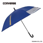 子供用傘 晴雨兼用 子供日傘 CONVERSE 55cm ジャンプ式 遮光 UVカット 99%以上 遮熱加工 抗菌加工 抗菌手元 先端が丸いT型露先 透明窓付き ネイビー 20289