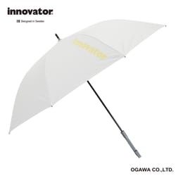長傘 晴雨兼用 innovator イノベーター 65cm ジャンプ式 8本骨 遮光 UVカット 99％以上 遮熱効果付 ホワイト×イエロー 18709