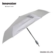 折りたたみ傘 晴雨兼用 innovator イノベーター 55cm 自動開閉式 6本骨 遮光 UVカット 99％以上 遮熱効果付 ワンタッチ自動開閉 途中で飛び出さない 安全装置付 ファスナー付収納ケース シルバー 18722