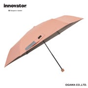 折りたたみ傘 晴雨兼用 innovator イノベーター 60cm 手開き式 6本骨 遮光 UVカット 99%以上 遮熱効果付 収納ケース 安全カバー付 ペールオレンジ 18724