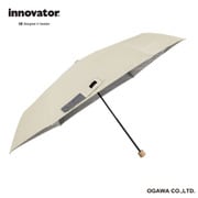 折りたたみ傘 晴雨兼用 innovator イノベーター 60cm 手開き式 6本骨 遮光 UVカット 99%以上 遮熱効果付 収納ケース 安全カバー付 ペールライトイエロー 18730
