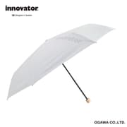 折りたたみ傘 晴雨兼用 innovator イノベーター 60cm 手開き式 6本骨 遮光 UVカット 99％以上 遮熱効果付 収納ケース 安全カバー付 ホワイト×グレー 18746